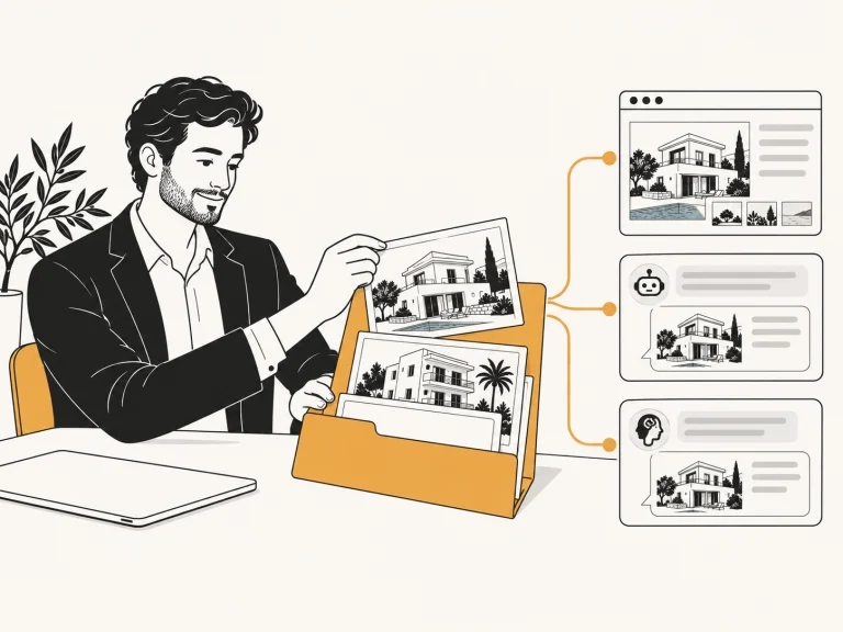An agency manager preparing a property portfolio for discovery on a website and in AI conversations